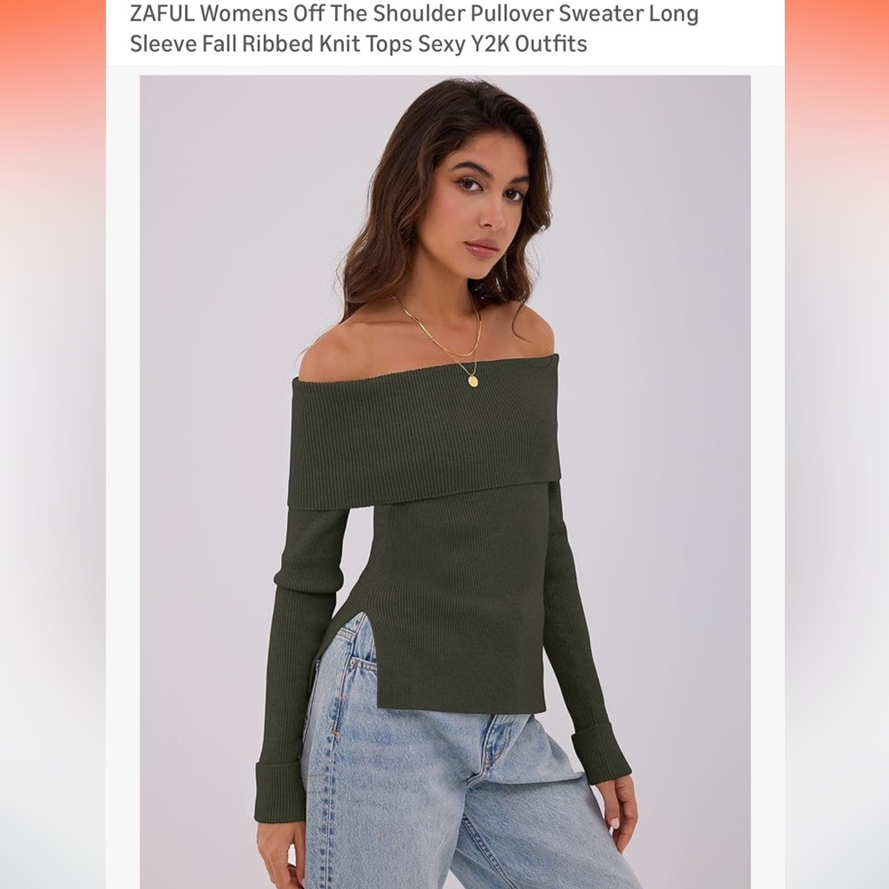 ZAFUL Princess Polly women’s off shoulder sweater